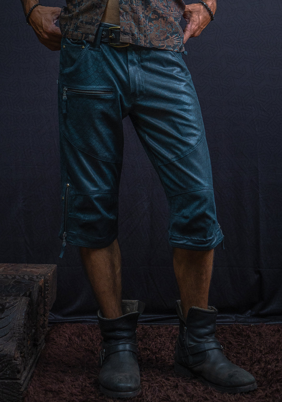 Corsaire Men / Fake Leather - Rider Bottlegreen DESINTEGRATION